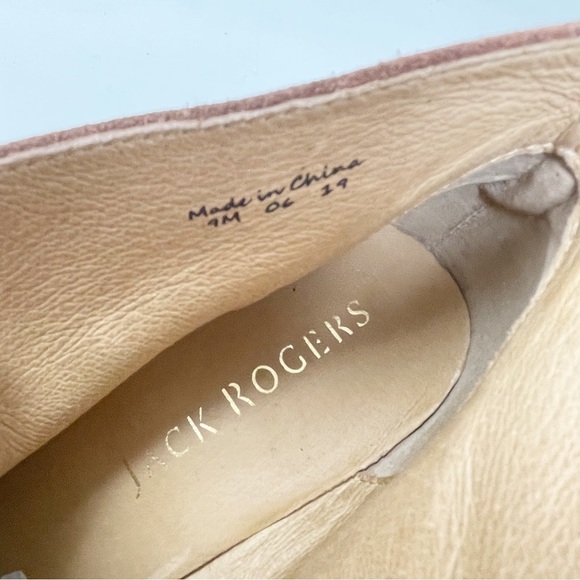 JACK ROGERS Women’s Brown Suede IZZIE Booties 3” Wedge Heel Buckle Slip On Sz 9 - Picture 8 of 8